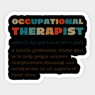 Occupational Therapist Definition Sticker